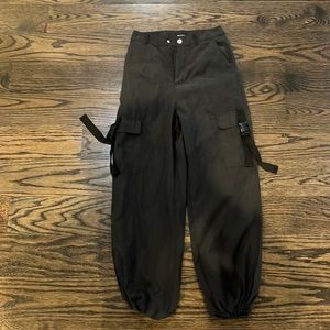 pretty little thing black cargo pants